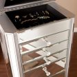 18  Silver Mirrored Writing Desk With Seven Drawers Hot on Sale