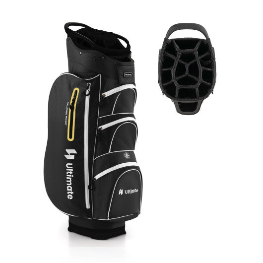 9.5 Inch Lightweight Golf Cart Bag with 15 Way Top Dividers-Black Online Sale