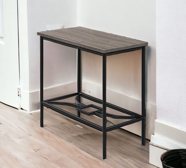 24  Taupe And Black Console Table With Storage For Discount