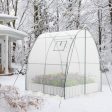 6 x 6 x 6.6 FT Outdoor Wall-in Tunnel Greenhouse-White Fashion