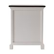 Distressed White and Deep Brown Nightstand With Shelves Online Sale