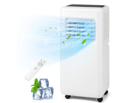 3-in-1 8000 BTU Portable Air Conditioner with Remote Control-White Online Hot Sale