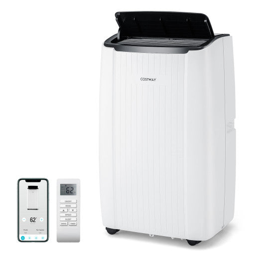 12000 BTU Portable Air Conditioner 4-in-1 Smart WiFi Enabled Home AC Unit with Heat-White on Sale