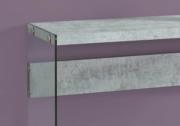 44  Gray And Clear Solid Console Table Online