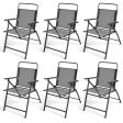 6 Pieces Outdoor Patio Chairs with Rustproof Metal Frame Online