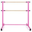 47 Inch Double Ballet Barre with Anti-Slip Footpads-Pink Online