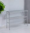 42  Clear And Silver Glass Console Table With Storage Fashion