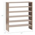 3 Pieces 31-Inch Stackable Multi-Shape Shoe Rack-Natural Online now