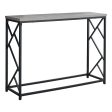 44  Gray and Black Frame Console Table Hot on Sale