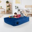 47 x 35.5 Inch Crash Pad Sensory Mat with Foam Blocks and Washable Cover-Blue Fashion