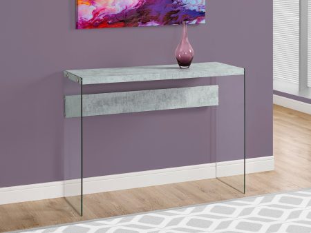 44  Gray And Clear Solid Console Table Online