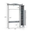 Over the Toilet Storage Cabinet with Toilet Paper Holder-Gray Supply