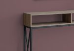 47  Taupe and Black Frame Console Table With Shelves For Sale