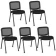 Set of 5 Stackable Conference Chairs with Mesh Back Sale