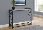 44  Gray and Black Frame Console Table Hot on Sale