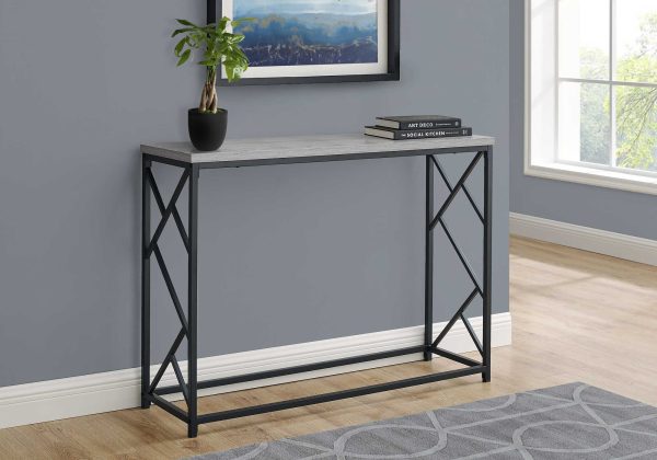 44  Gray and Black Frame Console Table Hot on Sale