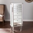 18  Silver Mirrored Writing Desk With Seven Drawers Hot on Sale