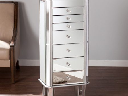 18  Silver Mirrored Writing Desk With Seven Drawers Hot on Sale