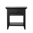 24  Black One Drawer Nightstand Discount