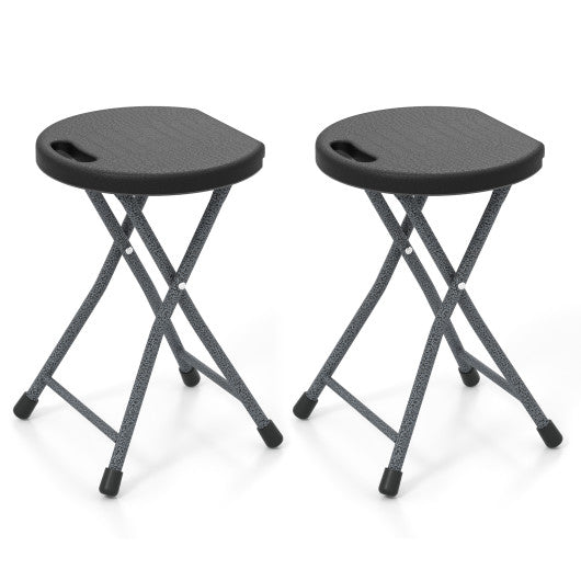 Folding Stool with Built-in Handle for Adults-2 Pieces For Sale