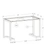 42  Clear and Black Glass Console Table on Sale