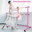 47 Inch Double Ballet Barre with Anti-Slip Footpads-Pink Online