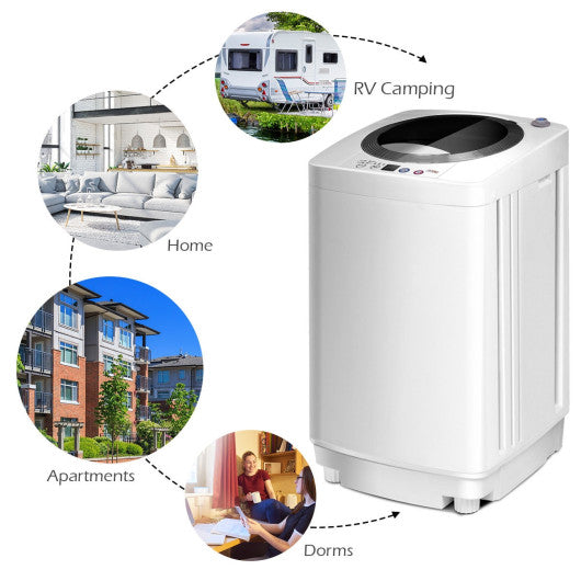 Portable 7.7 lbs Automatic Laundry Washing Machine with Drain Pump Sale