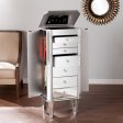 18  Silver Mirrored Writing Desk With Seven Drawers Hot on Sale