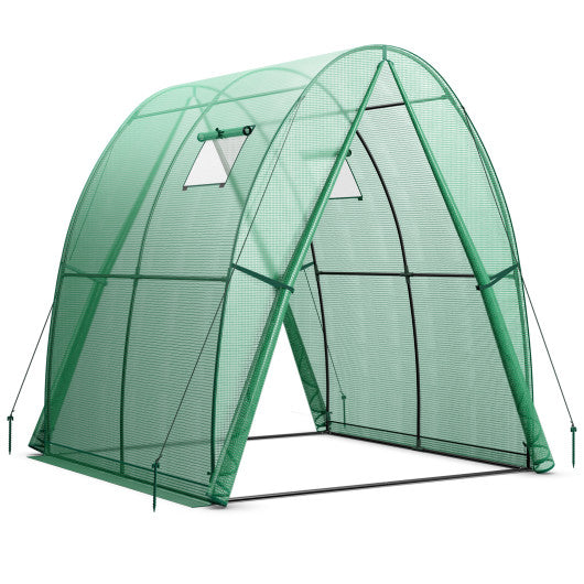 6 x 6 x 6.6 FT Outdoor Wall-in Tunnel Greenhouse-Green on Sale