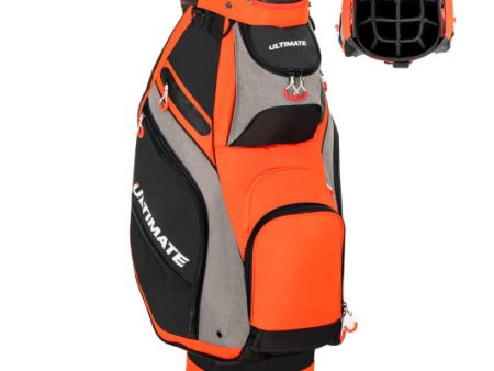 10.5 Inch Golf Stand Bag with 14 Way Full-Length Dividers and 7 Zippered Pockets-Red Online Hot Sale