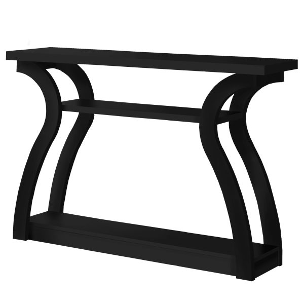 47  Black Floor Shelf Console Table With Shelves Online Sale