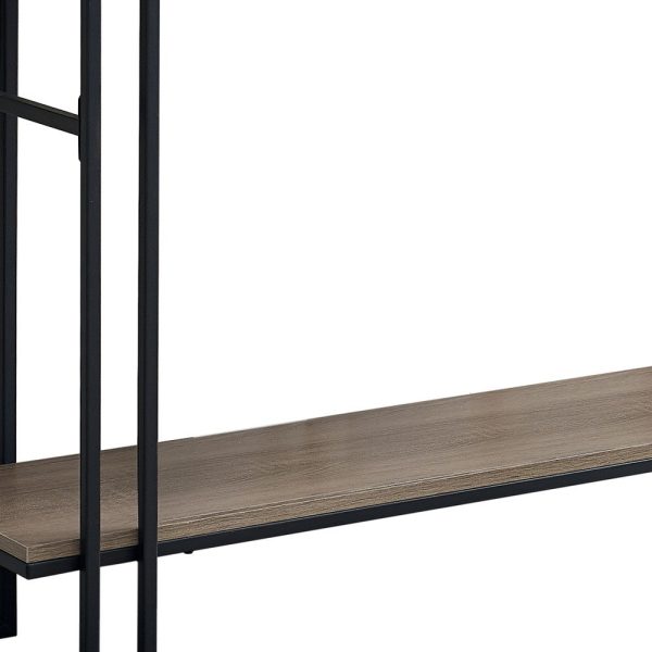 47  Gray and Black Frame Console Table With Shelves Online