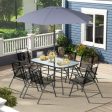 6 Pieces Outdoor Patio Chairs with Rustproof Metal Frame Online