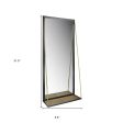 Black Metal Mirror with Shelf Online