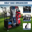 Double Golf Bag Organizer with Lockable Universal Wheels Sale