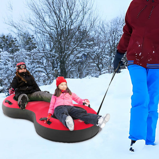 80  2-Person Inflatable Snow Sled for Kids and Adults-Red Fashion