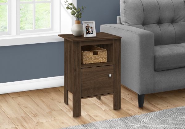 24  Walnut Nightstand with Cabinet Storage For Sale