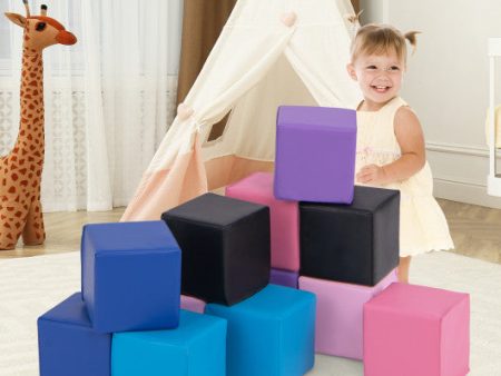 12 Pieces Soft Foam Building Blocks Climbing Foam Cubes Set for Kids Supply