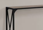 48  Taupe and Black Console Table With Shelves For Discount