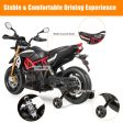 12V Kids Ride-On Motorcycle Aprilia Licensed with Sounds and Music-Black Cheap