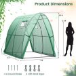 6 x 6 x 6.6 FT Outdoor Wall-in Tunnel Greenhouse-Green on Sale