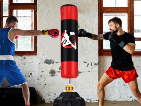 70 Inch Freestanding Punching Bag with Fillable Base 12 Suction Cups and Shock Absorbers For Sale