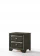 24  Gray Two Drawers Solid Wood Nightstand Supply