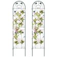 2 Pack 86.5 x 20 Inches Metal Garden Trellis for Climbing Plants-Green Online now