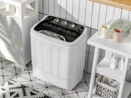 8 Lbs Compact Mini Twin Tub Washing Spiner Machine for Home and Apartment on Sale