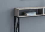 47  Gray and Black Frame Console Table With Shelves Hot on Sale