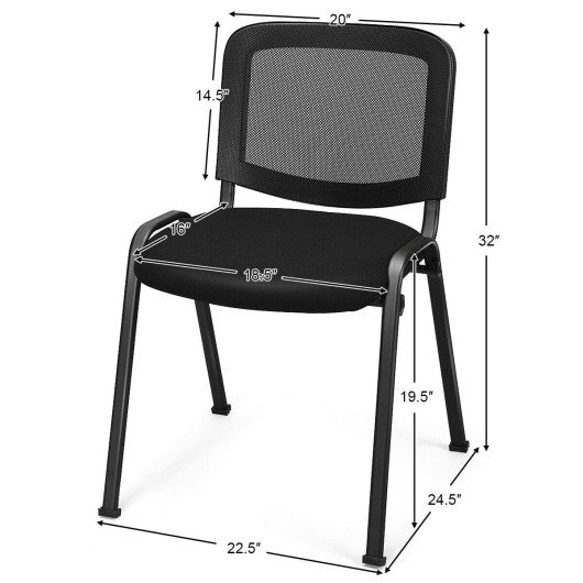 Set of 5 Stackable Conference Chairs with Mesh Back Sale