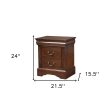 Solid Wood Cappuccino 2 Drawer Nightstand Online