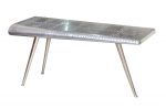 56  Silver Aluminum Three Leg Console Table Fashion