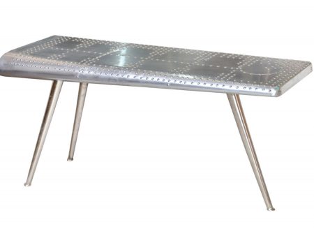 56  Silver Aluminum Three Leg Console Table Fashion